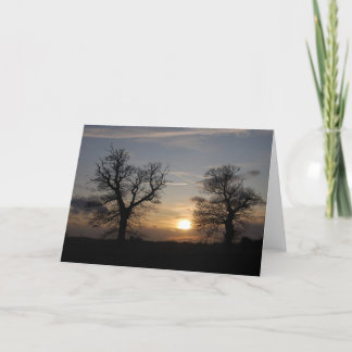Cartão De Festividades Por do sol de Lincolnshire