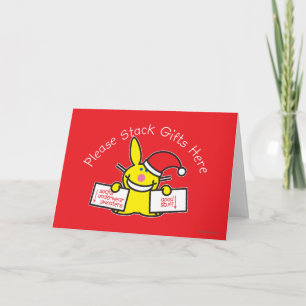 Cartão De Festividades Por favor, empilhe presentes aqui
