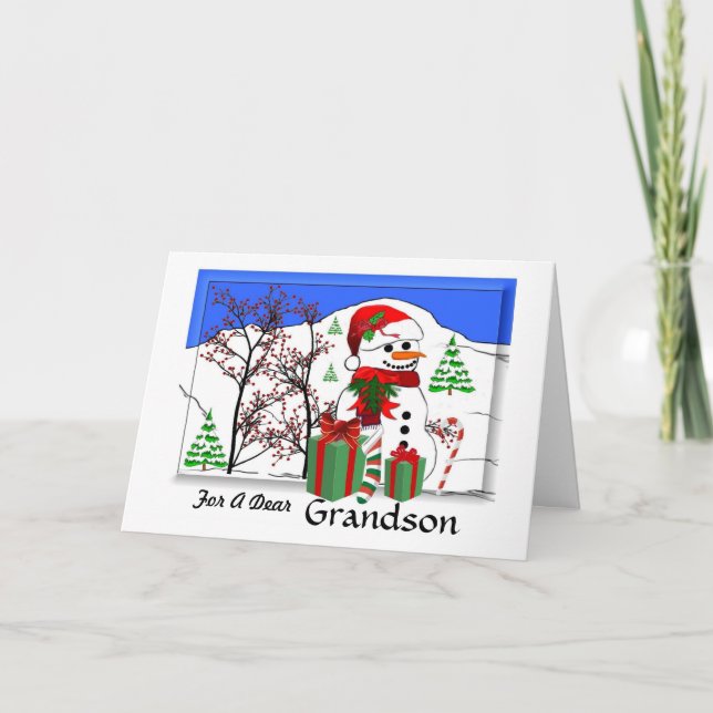 Cartão De Festividades Por Um Querido neto (Frente)