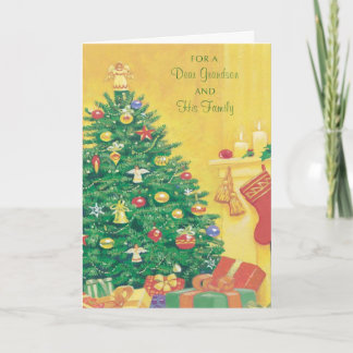 Cartão De Festividades Por um Querido neto e sua família