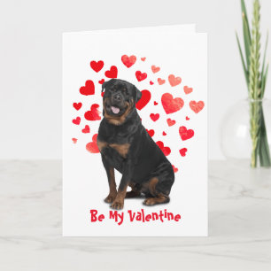 Cartão De Festividades Porque eu amo você Rottweiler Cachorro do Dia dos 