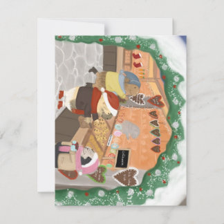 Cartão De Festividades Porquinhos-da-índia no Mercado de Natal