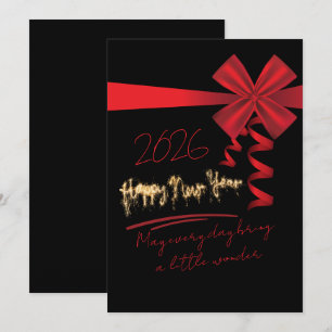 Cartão De Festividades Porta-cartão de Natal Vermelho de Agradecimento ao