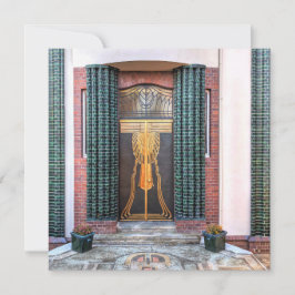 Cartão De Festividades Porta Jugenstil