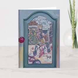 CARTÃO DE FESTIVIDADES PORTAS DE CABINETE DE ESTILO FRANCÊS RENOIR