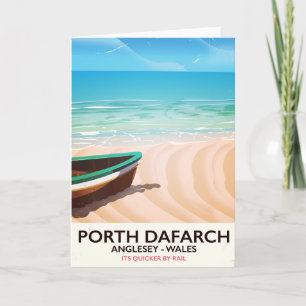 Cartão De Festividades Porth Dafarch, Anglesey Welsh poster de praia