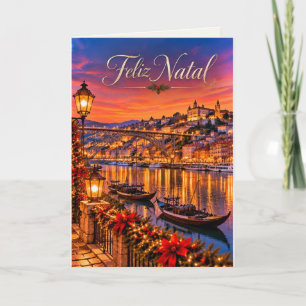 Cartão De Festividades Porto Portugal Feliz Natal Natal