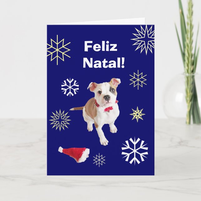 Cartão De Festividades Português: Feliz natal! Feliz Natal! (Frente)