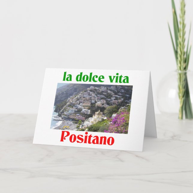 Cartão De Festividades Positano Italia (Frente)