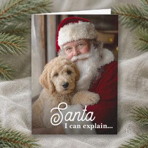 Cartão De Festividades Posso Explicar Cachorro Engraçado com Foto de Anim