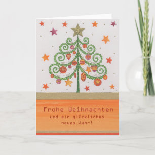 Cartão De Festividades Postal de natal Tannenbaum Multicolor