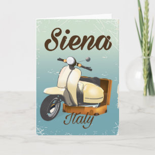Cartão De Festividades Poster de férias de Patinete Siena Itália