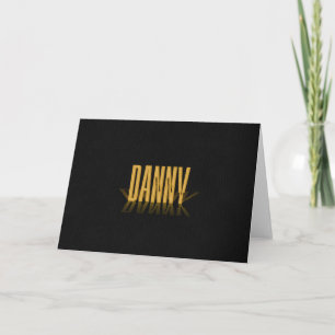 Cartão De Festividades Poster de filmes personalizados, Danny, Dourado