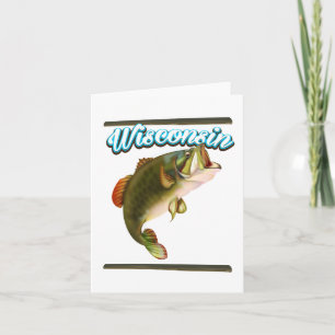 Cartão De Festividades Poster de pesca de Wisconsin