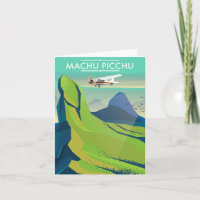 poster de viagens do vôo do picchu do machu