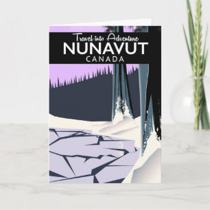 Cartão De Festividades Poster de viagens Nunavut Canada
