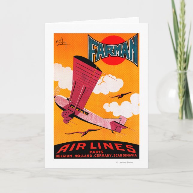 Cartão De Festividades Poster do Monoplane das linhas aéreas F-170 dos (Frente)