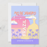 Poster Viagem de Arte Azul do Rio de Janeiro