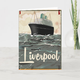 Cartão De Festividades poster Viagens vintage Liverpool