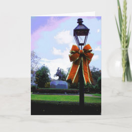 Cartão De Festividades Posto da Lâmpada de Natal de Nova Orleans