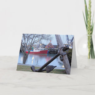 Cartão De Festividades Pote de lagosta-clara MÃES de Plymouth