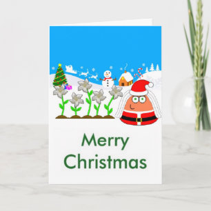 Cartão De Festividades Pou Pou Christmas Card