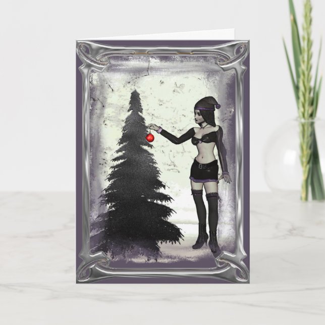 Cartão De Festividades Pouco espírito do Natal (Frente)