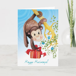 Cartão De Festividades Pouco macaco de Kima