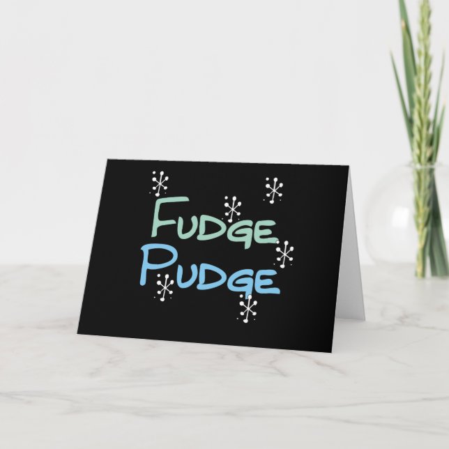 Cartão De Festividades Pousado de Fudge de Férias (Frente)