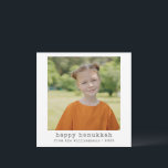 Cartão De Festividades Praça de Fotos da Máquina Minimalista de Hanukkah<br><div class="desc">Happy Hanukkah | Cartão de Feriado de Texto para Máquina de Máquina de Máquina Minimalista</div>