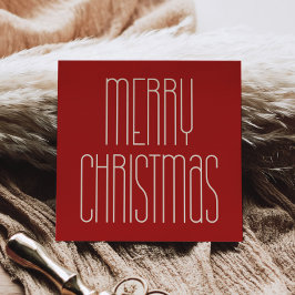 Cartão De Festividades Praça Vermelha de Natal Merry Minimalista