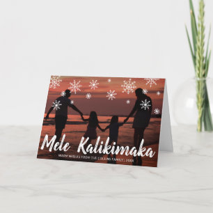 Cartão De Festividades Praia Mele Kalikimaka Foto Natal Moderno