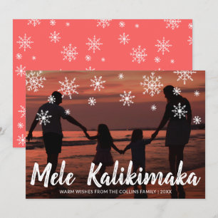 Cartão De Festividades Praia Mele Kalikimaka Foto Natal Moderno
