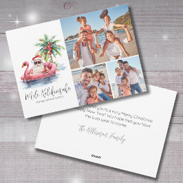 Cartão De Festividades Praia Santa Mele Kalikimaka Foto de Natal
