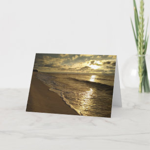 Cartão De Festividades Praia Sunset Waves - Vazio