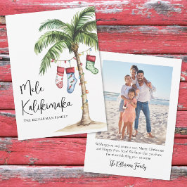 Cartão De Festividades Praia Tropical Mele Kalikimaka Natal
