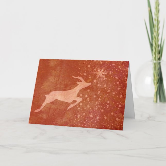 Cartão De Festividades Prancer a estrela (Frente)