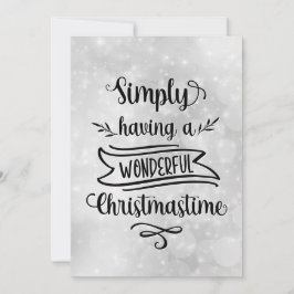Cartão De Festividades Prata simplesmente tendo um Natal maravilhoso