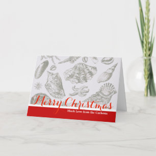 Cartão De Festividades Prateleiras de Arte Suave de Seashell