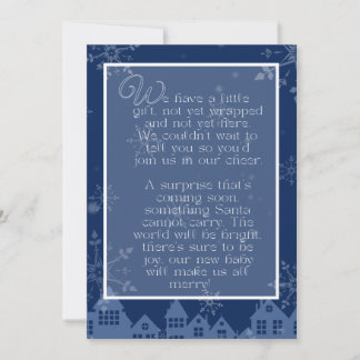 Cartão De Festividades Pregnancy Announcement Poem Card | Holiday Theme