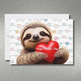 Cartão De Festividades Preguiça Personalizada do Dia dos Namorados Te amo