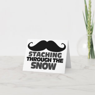 Cartão De Festividades Prendendo a neve