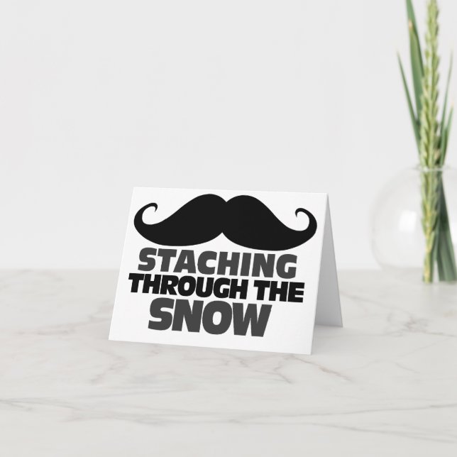 Cartão De Festividades Prendendo a neve (Frente)