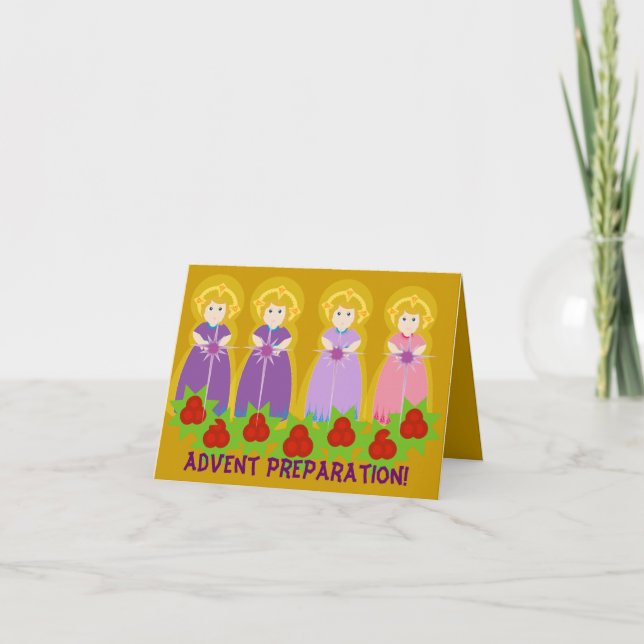 Cartão De Festividades Preparação de ADVENTE! -Personalizar (Frente)