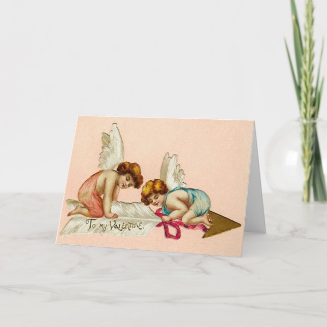 Cartão De Festividades Preparando a flecha do amor (Frente)