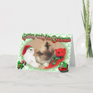 Cartão De Festividades Preparando-se para o Natal!