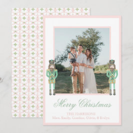 Cartão De Festividades Preppy Rosa Verde Natal Soldado de Chocolate 2 Fot