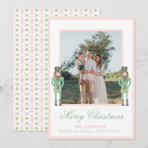 Cartão De Festividades Preppy Rosa Verde Natal Soldado de Chocolate 2 Fot