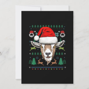 Cartão De Festividades Presente Cabra Feia Natal Papai Noel