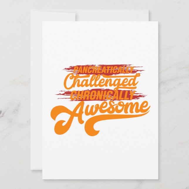 Cartão De Festividades Presente Crônica Incrível Pancreaticamente Desafia (Frente)